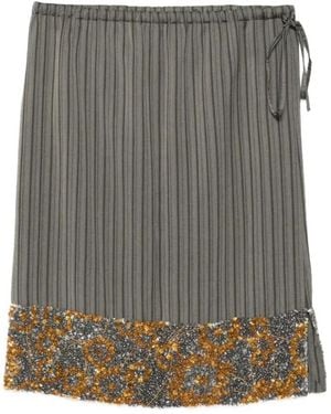 Dries Van Noten Rokken ,Grijs ,Korte Rokken