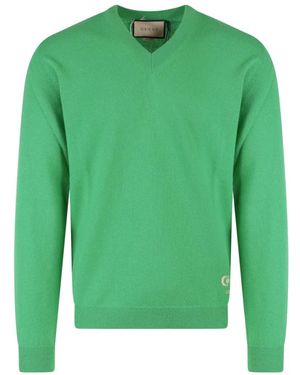 Gucci Jersey con detalle Horsebit - Verde