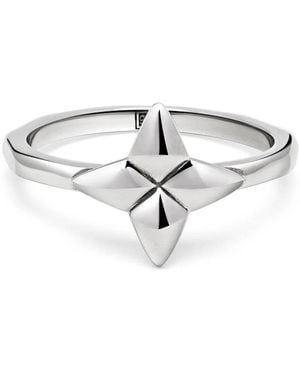 Nialaya #39;S Minimalist Star Sterling Ring - Metallic