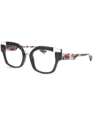 Face A Face Glasses - Metallic