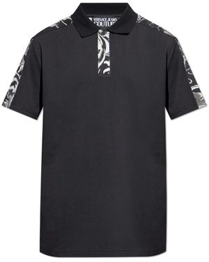 Versace Jeans Couture Polo Shirt Met Barocco-Print - Zwart