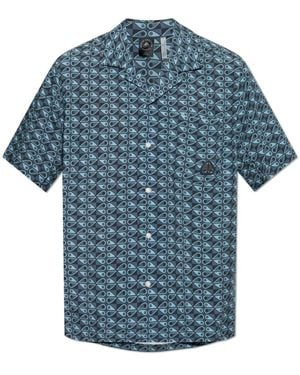 Moose Knuckles Short Sleeve Shirts - Blue