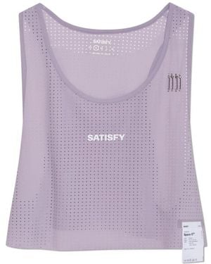 Satisfy Sleeveless Tops - Violet