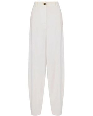 Elisabetta Franchi Wide Trousers - White