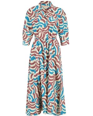 Marni Baumwoll-Maxikleid - Blau