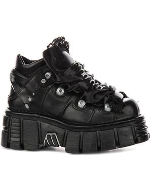 New Rock Lace-Up Boots - Black