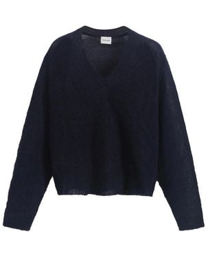Scaglione V-Neck Knitwear - Azul