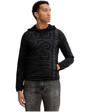 DIESEL Hoodies & Sweatvesten ,Zwart ,Polyester J-Andrew Jacket