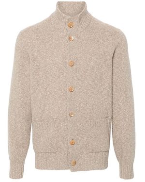 Brunello Cucinelli Luxuriöser woll-kaschmir-cardigan - Grau
