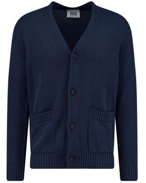 Alpha Studio Katoenen Cardigan - Blauw