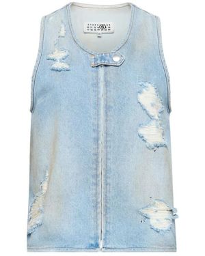MM6 by Maison Margiela Sleeveless Tops - Blue