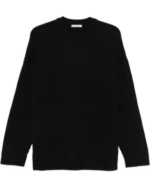 Entire studios Oversize Strickpullover Mit Rundhalsausschnitt - Schwarz