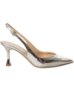 Ninalilou Schoenen ,Grijs ,Leer Sandalo Slingback - Metallic