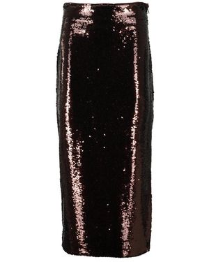 Isabelle Blanche Midi Skirts - Negro
