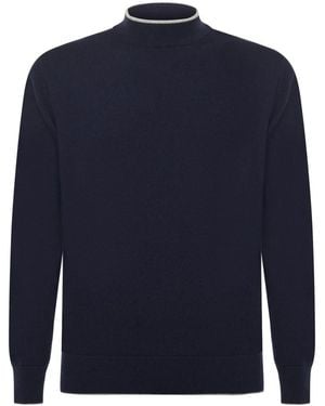 Eleventy Truien & Vesten ,Blauw ,Kasjmier Turtleneck