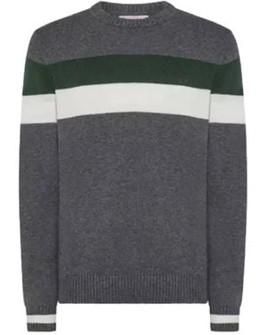 Sun 68 Round-Neck Knitwear - Grey