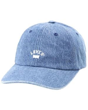 Levi's Accessoires ,Blauw ,Katoen Lazy Girl Logo Cap