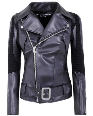 Junya Watanabe Buckle-Detail Biker Jacket - Black