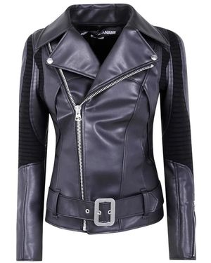 Junya Watanabe Buckle-Detail Biker Jacket - Black