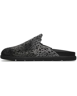 Loriblu Schoenen ,Veelkleurig ,Leer Loafers Met Kristallen - Zwart