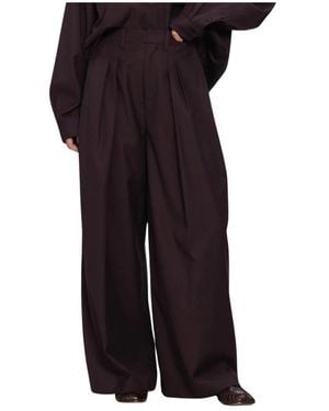Gestuz Broeken ,Paars ,Gzschany Mw Pants - Zwart