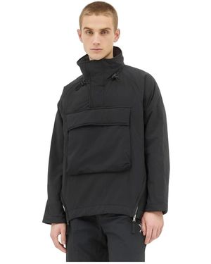 66 North Jassen ,Zwart ,Polyester Lichtgewicht Anorak Met Opvouwbare Capuchon