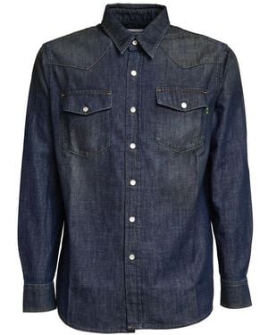 Department 5 Denim Shirts - Blue