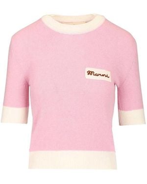 Marni Round-Neck Knitwear - Rosa