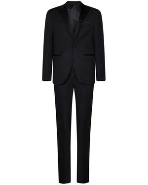Franzese Collection Single Breasted Suits - Black