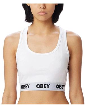 Obey Tops ,Wit ,Cropped Tank