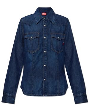 DIESEL Denim Shirts - Blu
