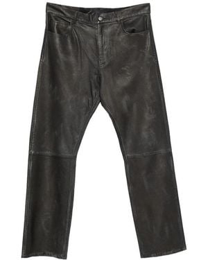 Haikure Leather Trousers - Grey