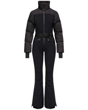 Moncler Fitness ,Zwart ,Polyester Ski-Overall Met Riem