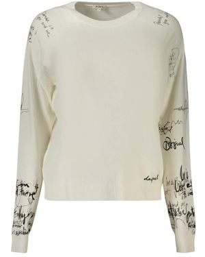 Desigual Round-Neck Knitwear - Natural