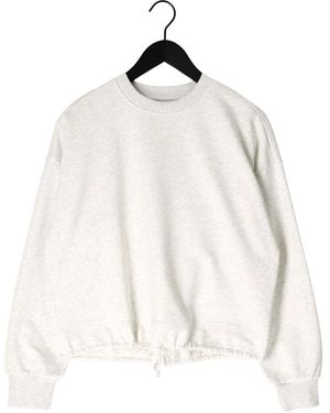 WITHBLACK Hoodies & Sweatvesten ,Grijs ,Katoen Wblperla Ls Pullover - Wit