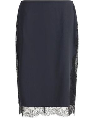 Tom Ford Satinrock Mit Spitzen-Details - Blau
