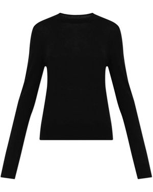 DSquared² Truien & Vesten ,Zwart ,Wol Wol Trui Met Geborduurd Logo