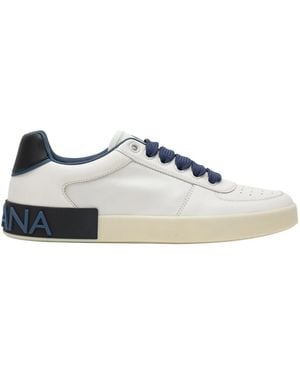 Dolce & Gabbana Portofino Leather Trainers - White