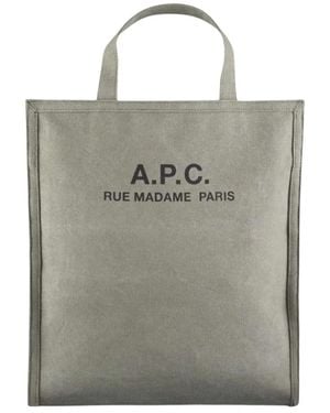 A.P.C. Tassen ,Groen ,Katoen Recuperation Tote - Grijs