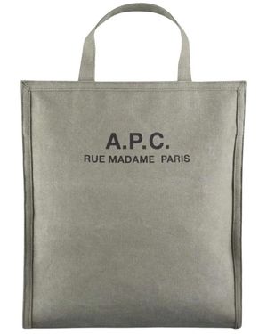 A.P.C. Tassen ,Groen ,Katoen Recuperation Tote - Grijs
