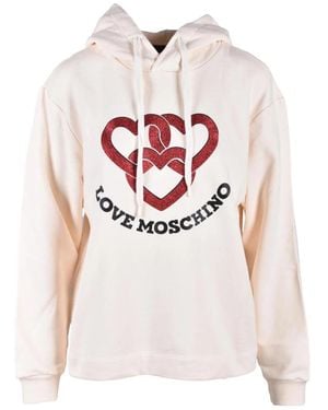 Love Moschino Baumwoll-Sweatshirt - Weiß