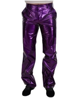 Dolce & Gabbana Straight Trousers - Purple