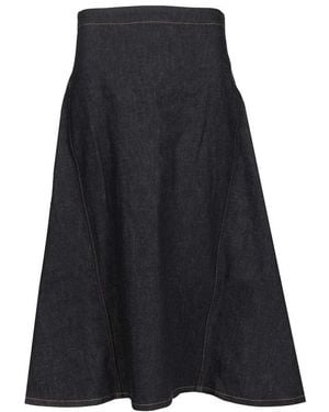 Jacquemus Godet Denim Rok - Blauw