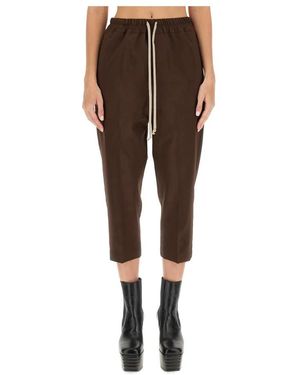 Rick Owens Cropped Trousers - Brown
