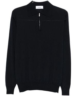 Lardini Half-Zip Poloshirt - Schwarz