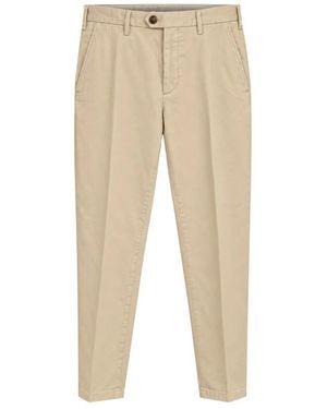 Canali Comfort Katoenen Gabardine Chino - Naturel