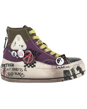 R13 Schoenen ,Veelkleurig ,Katoen Kurt Sneakers - Meerkleurig