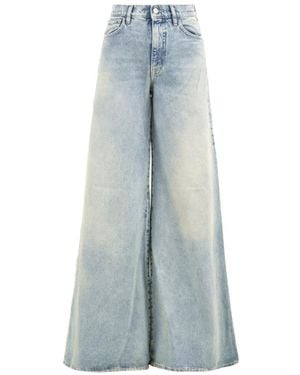 CYCLE Jeans ,Blauw ,Katoen Asia Wide Leg Flared Jeans