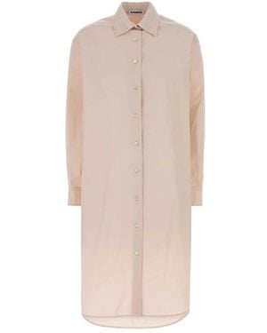 Jil Sander Shirt Dresses - Natural