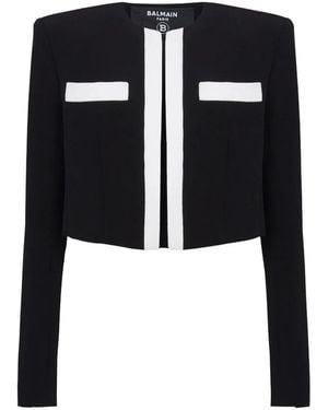 Balmain Cropped Spencer Jacket - Black